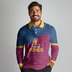 Brisbane Lions Back-to-Back Premiers Long Sleeve Polo Shirt