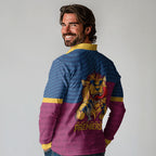 Brisbane Lions Back-to-Back Premiers Long Sleeve Polo Shirt