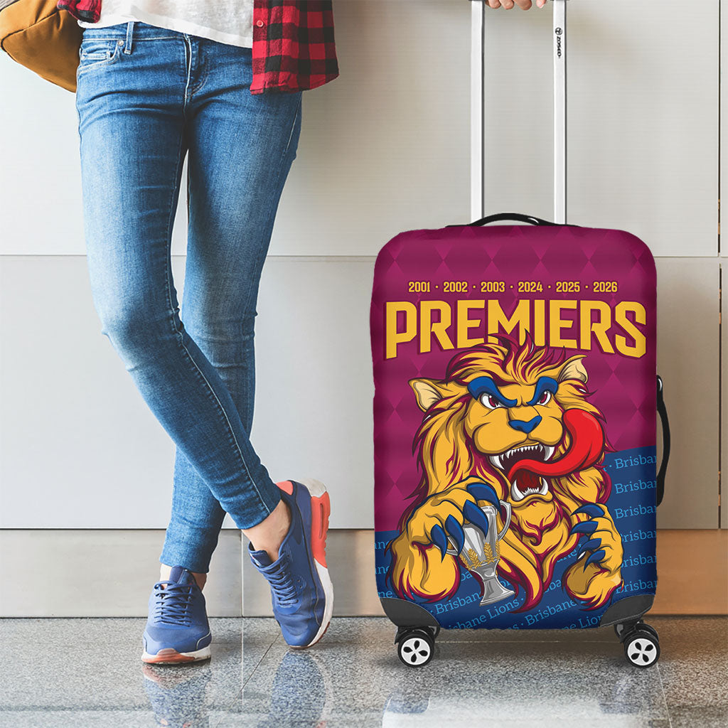 Brisbane Lions Back-to-Back Premiers Luggage Cover