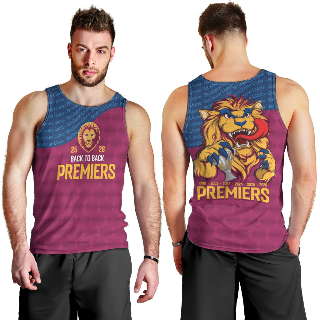 Brisbane Lions Back-to-Back Premiers Men Tank Top