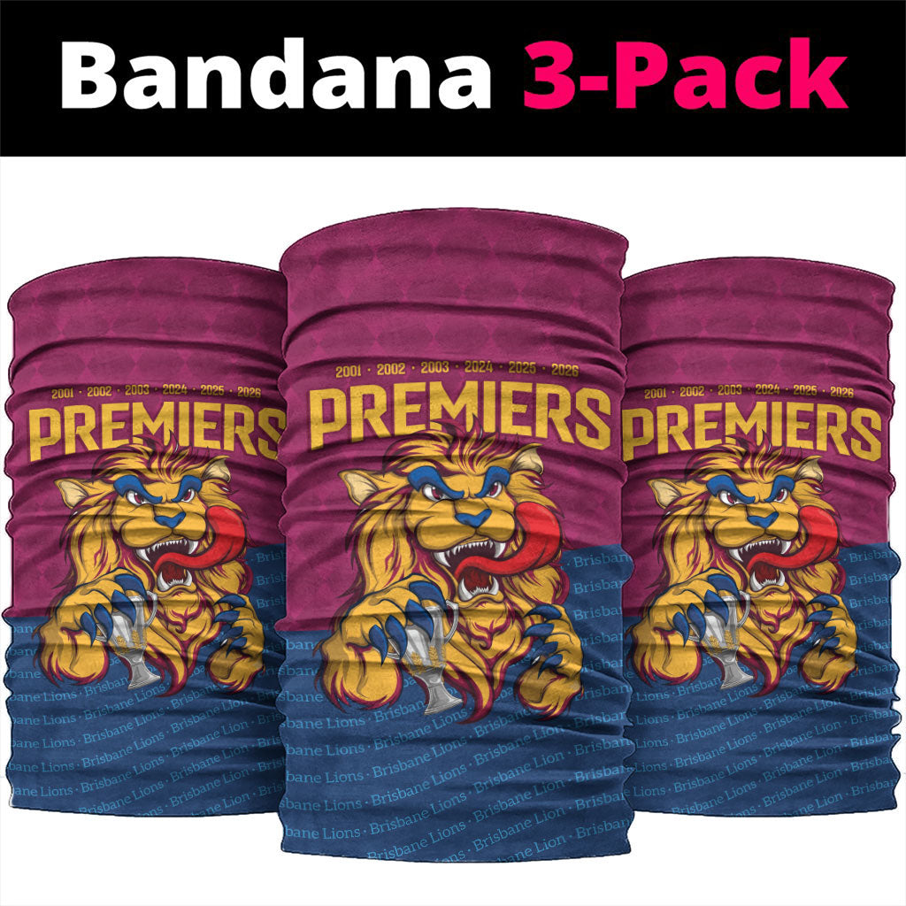 Brisbane Lions Back-to-Back Premiers Neck Gaiter