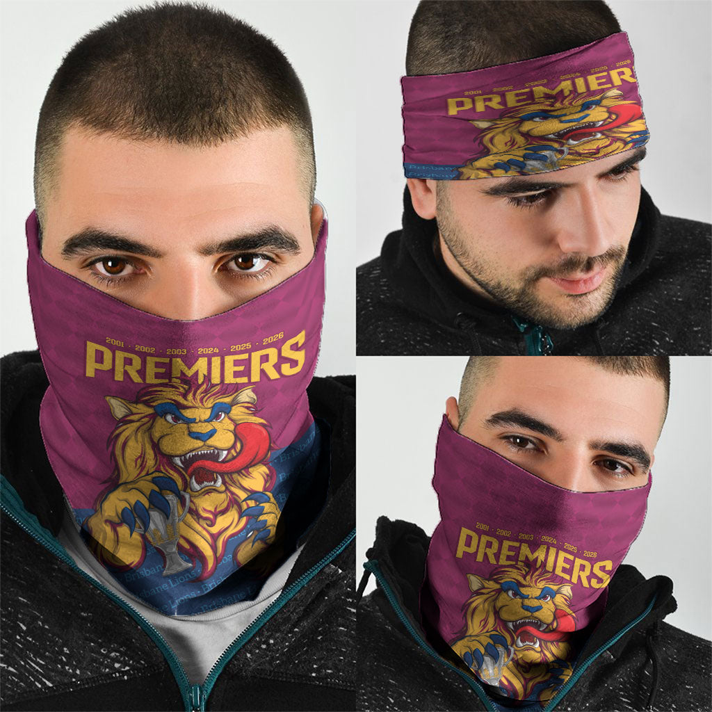 Brisbane Lions Back-to-Back Premiers Neck Gaiter