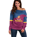 Brisbane Lions Back-to-Back Premiers Off Shoulder Sweater