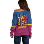 Brisbane Lions Back-to-Back Premiers Off Shoulder Sweater