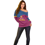 Brisbane Lions Back-to-Back Premiers Off Shoulder Sweater