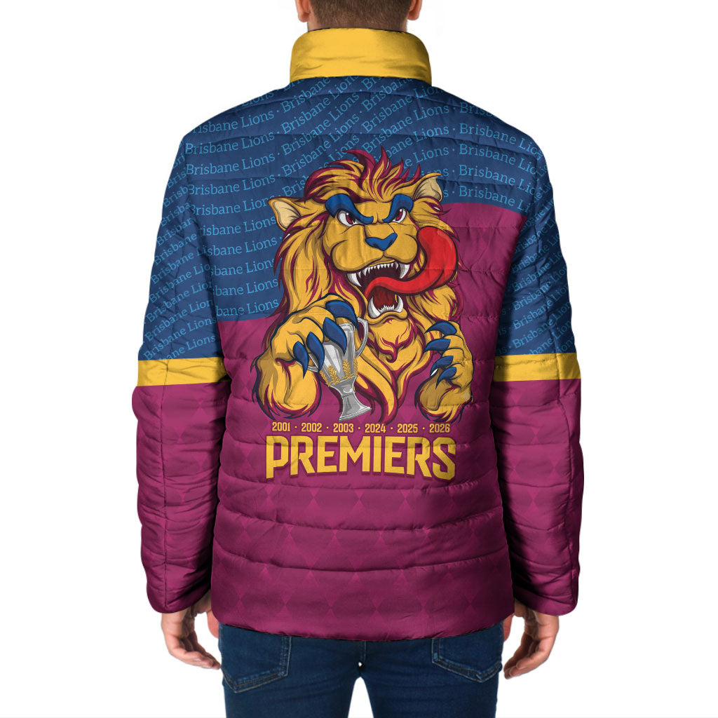 Brisbane Lions Back-to-Back Premiers Padded Jacket