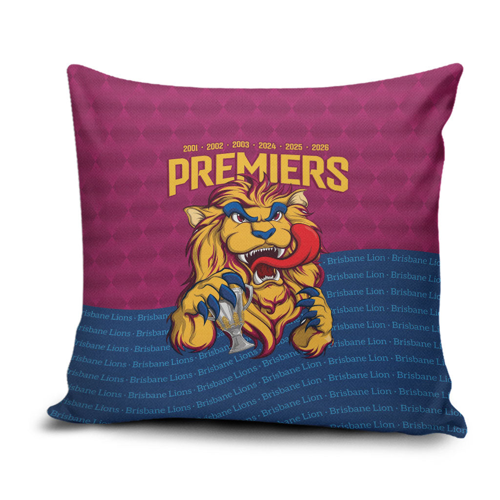 Brisbane Lions Back-to-Back Premiers Pillow Cover