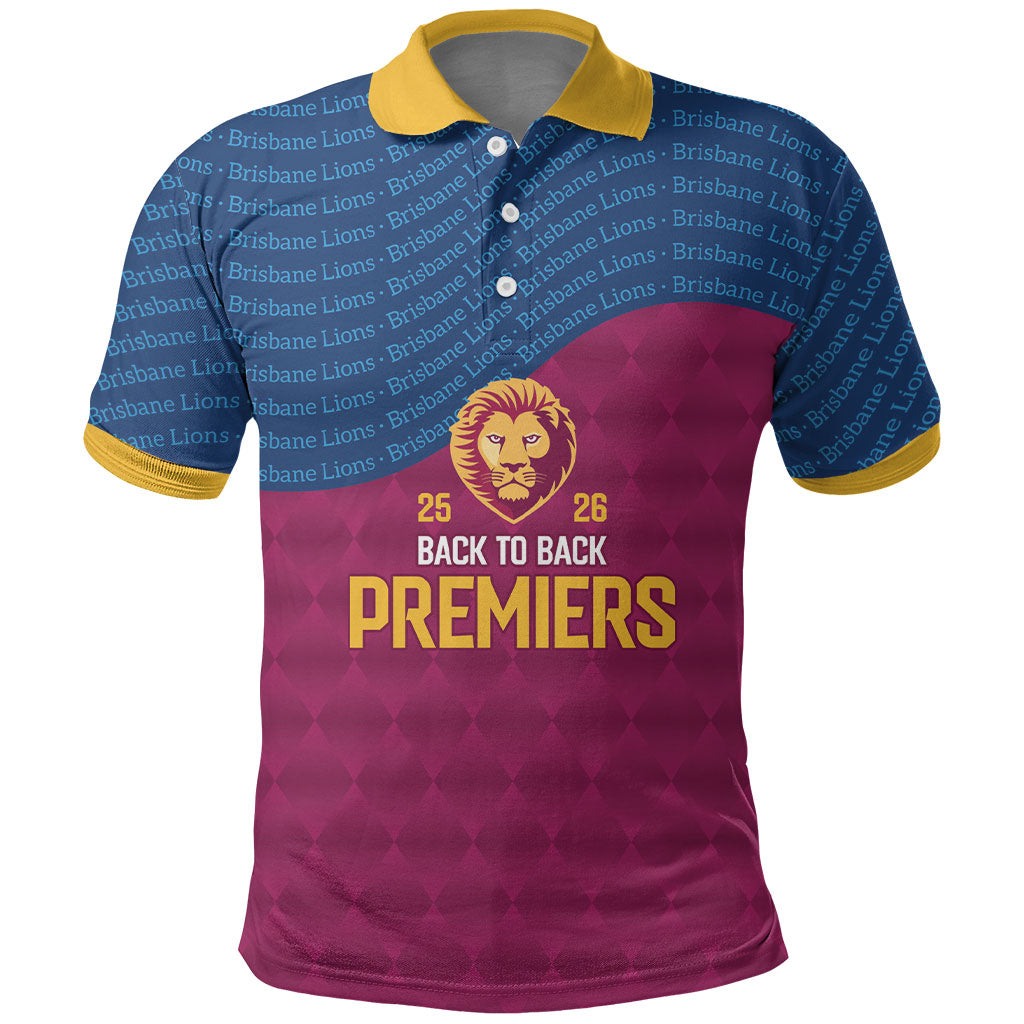 Brisbane Lions Back-to-Back Premiers Polo Shirt