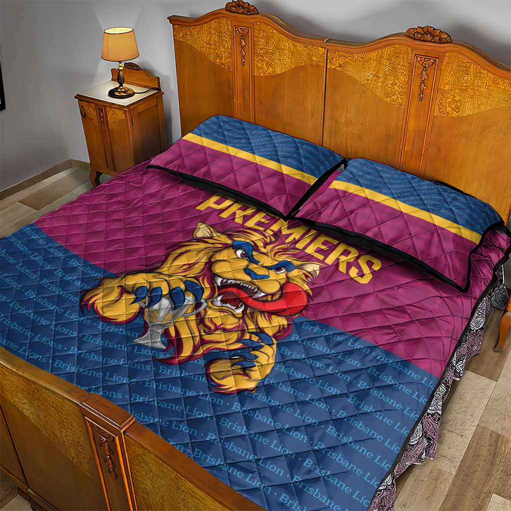 Brisbane Lions Back-to-Back Premiers Quilt Bed Set