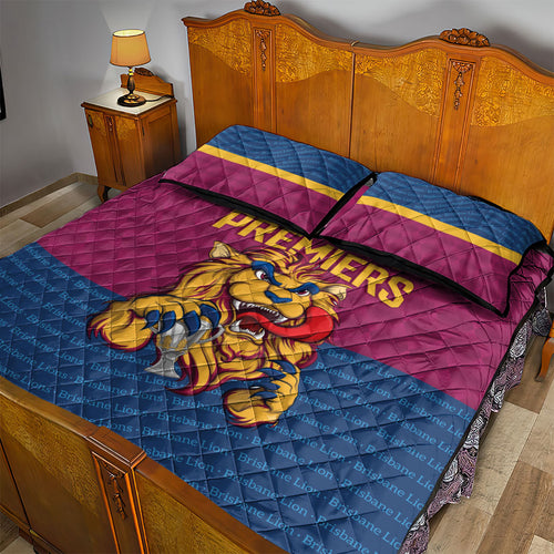 Brisbane Lions Back-to-Back Premiers Quilt Bed Set