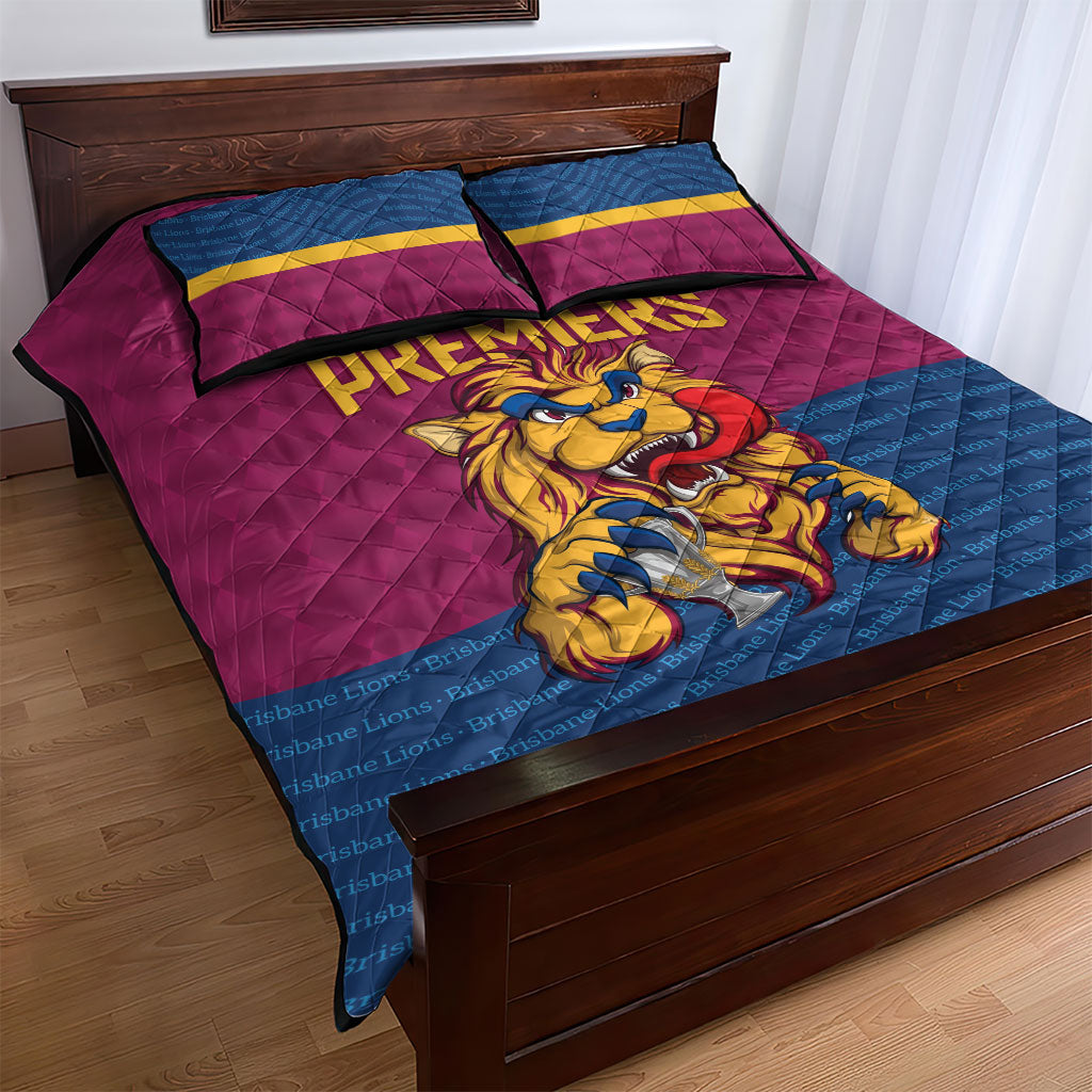 Brisbane Lions Back-to-Back Premiers Quilt Bed Set