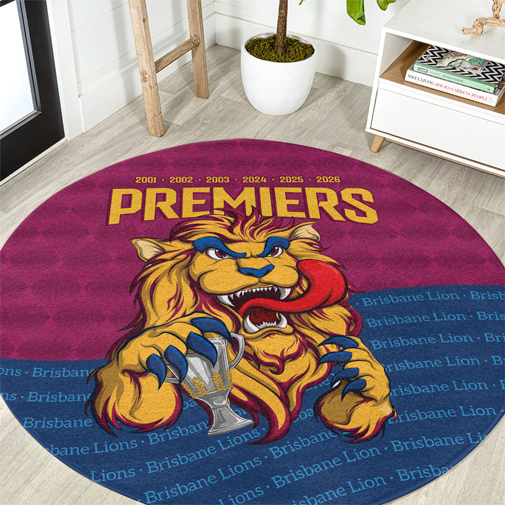 Brisbane Lions Back-to-Back Premiers Round Carpet