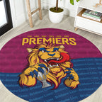Brisbane Lions Back-to-Back Premiers Round Carpet