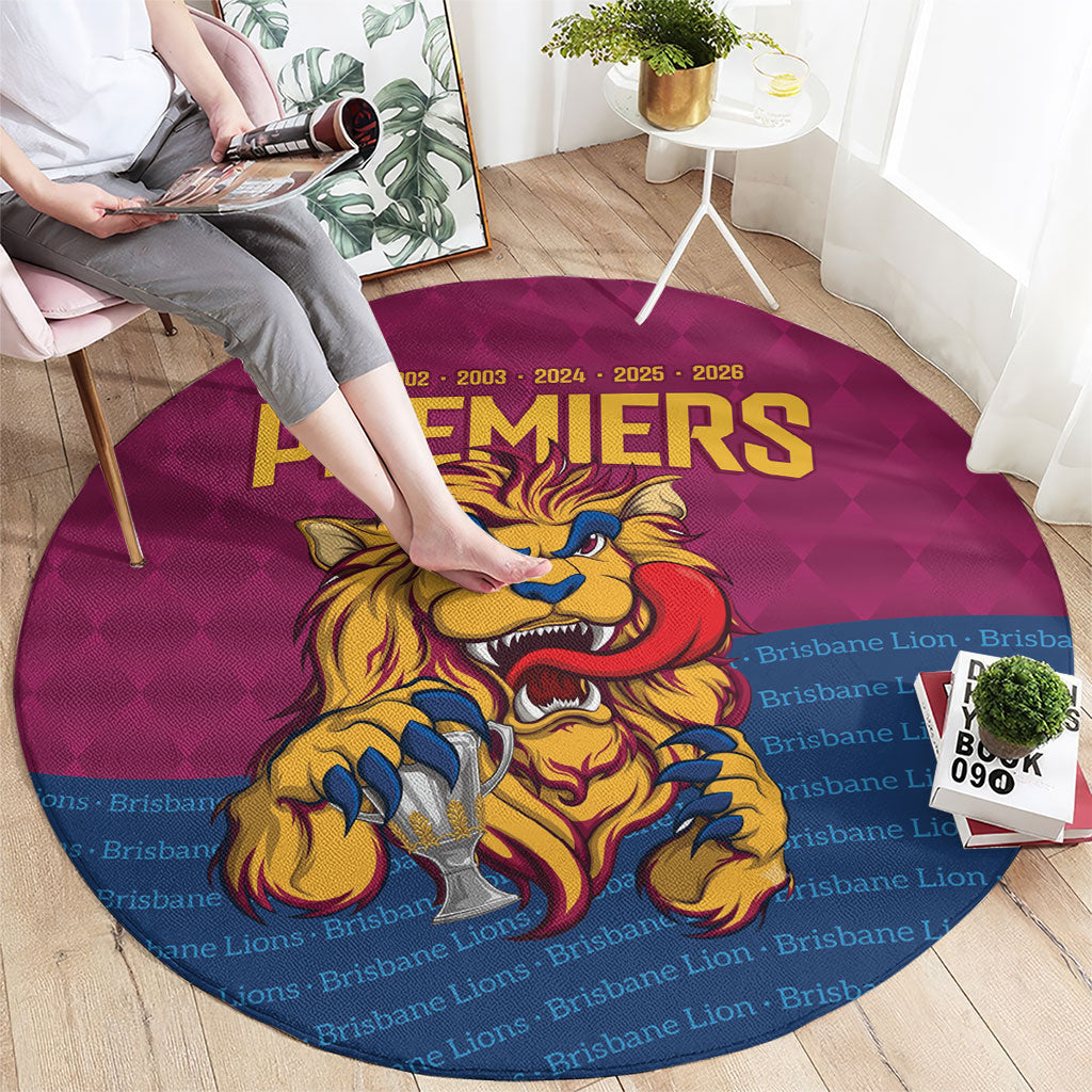 Brisbane Lions Back-to-Back Premiers Round Carpet