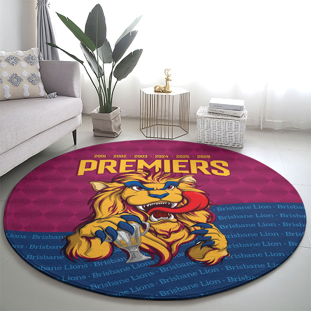 Brisbane Lions Back-to-Back Premiers Round Carpet