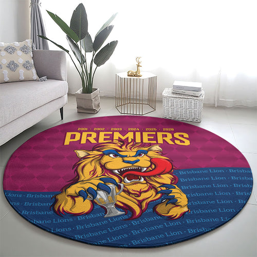 Brisbane Lions Back-to-Back Premiers Round Carpet