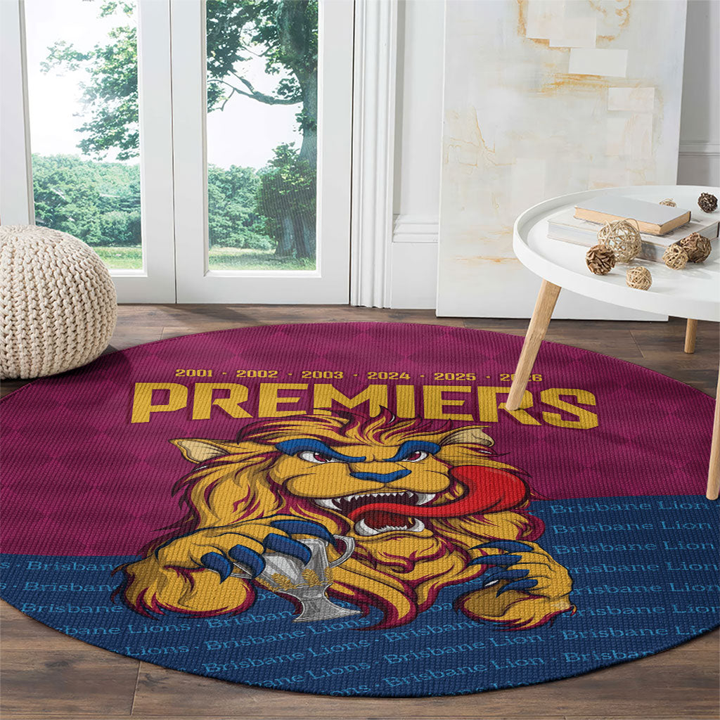Brisbane Lions Back-to-Back Premiers Round Carpet