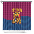 Brisbane Lions Back-to-Back Premiers Shower Curtain