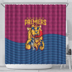 Brisbane Lions Back-to-Back Premiers Shower Curtain