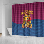 Brisbane Lions Back-to-Back Premiers Shower Curtain