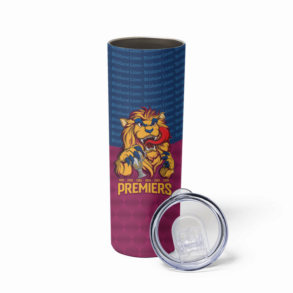 Brisbane Lions Back-to-Back Premiers Skinny Tumbler