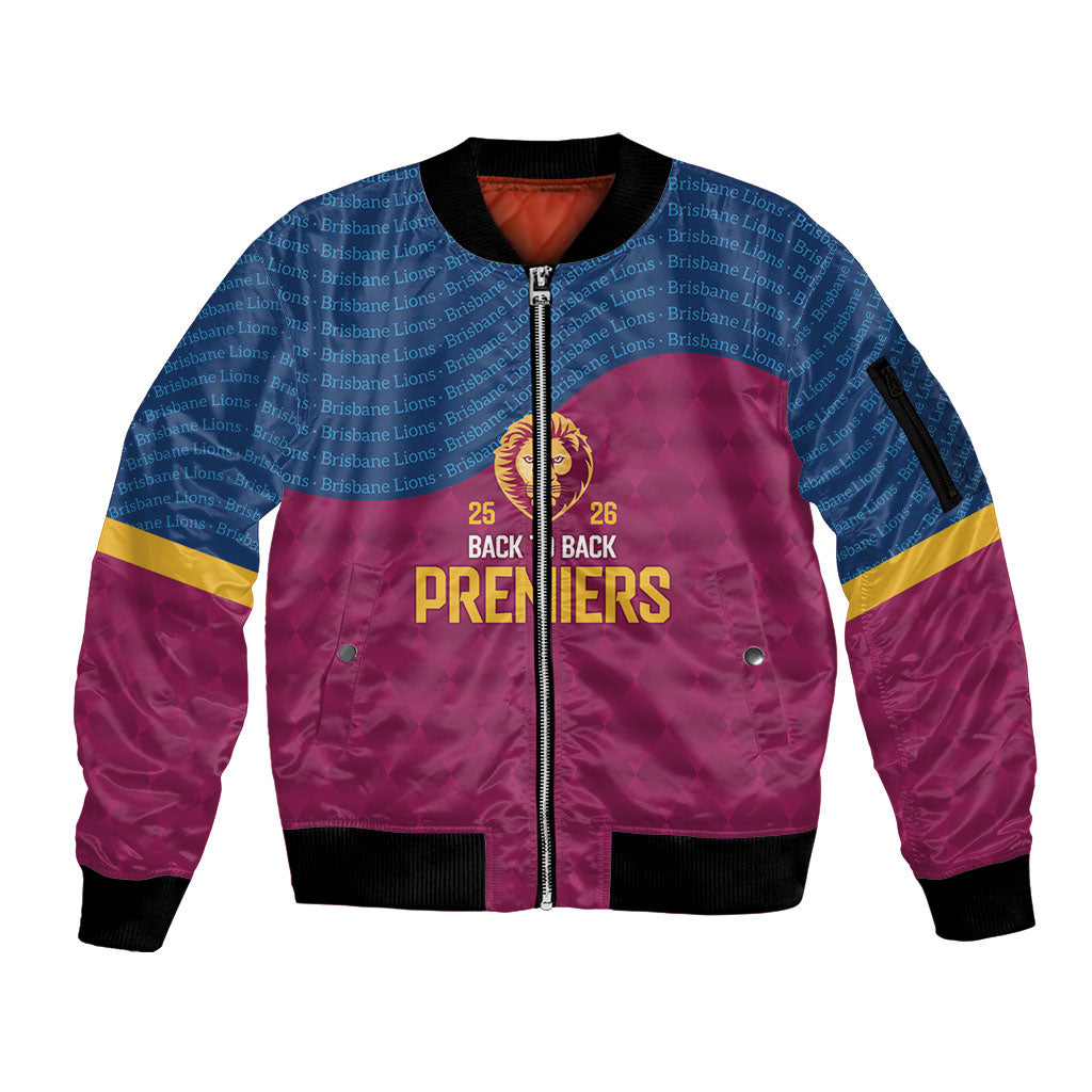 Brisbane Lions Back-to-Back Premiers Sleeve Zip Bomber Jacket