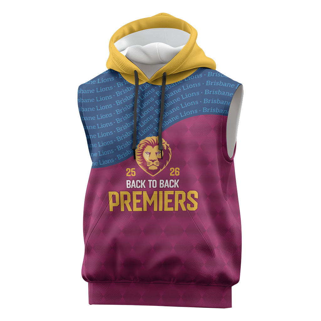 Brisbane Lions Back-to-Back Premiers Sleeveless Hoodie