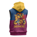 Brisbane Lions Back-to-Back Premiers Sleeveless Zip Hoodie
