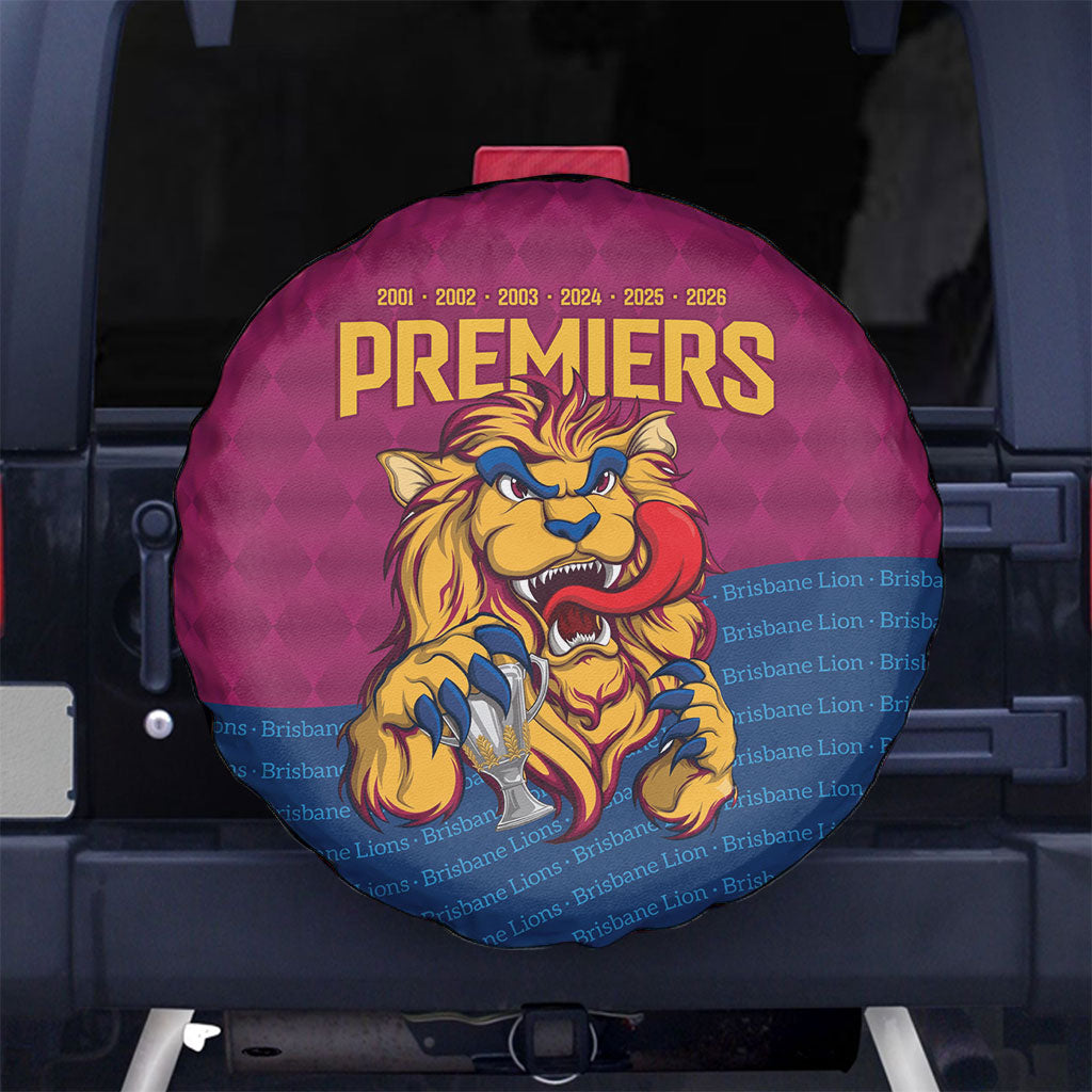 Brisbane Lions Back-to-Back Premiers Spare Tire Cover