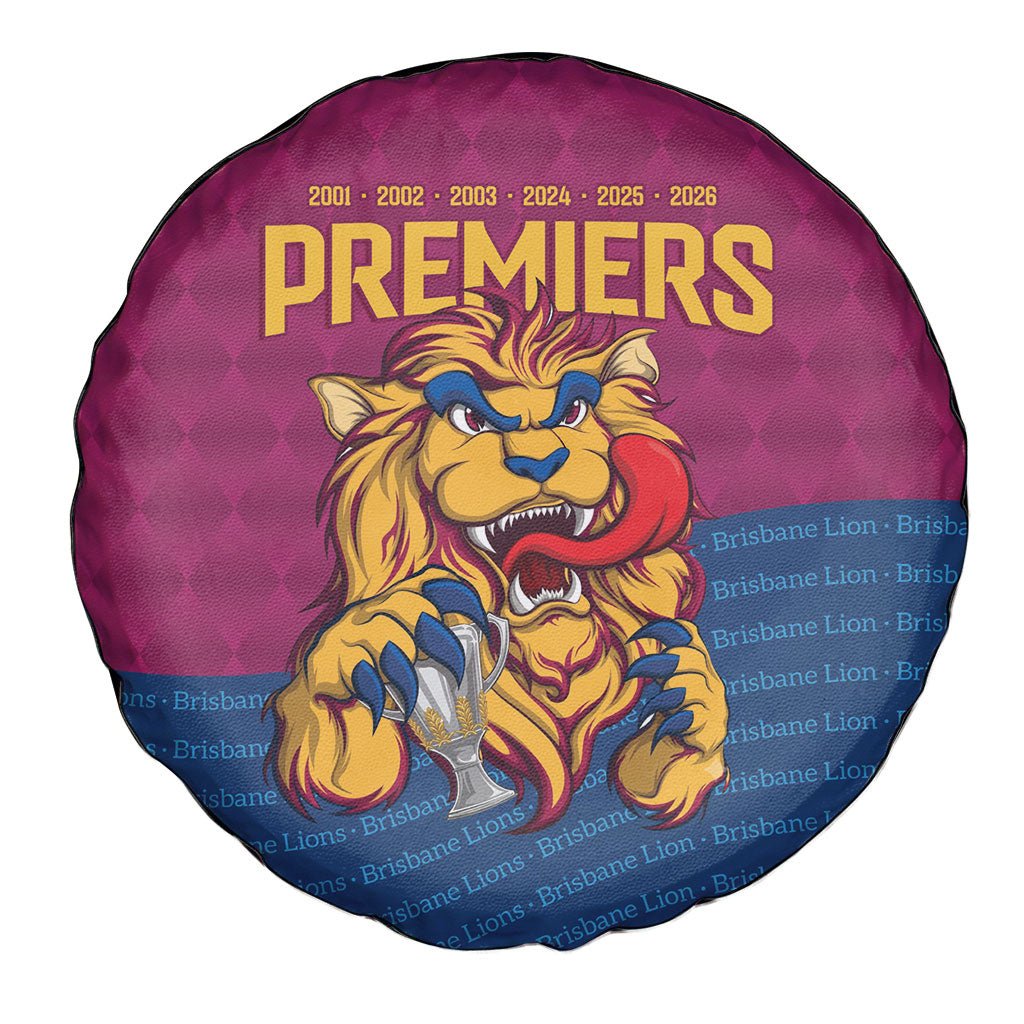 Brisbane Lions Back-to-Back Premiers Spare Tire Cover
