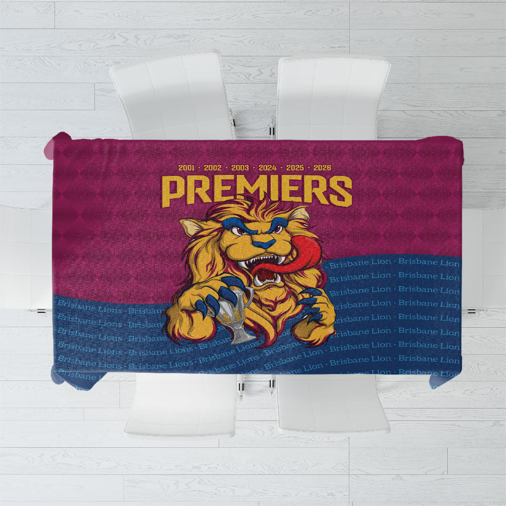 Brisbane Lions Back-to-Back Premiers Tablecloth