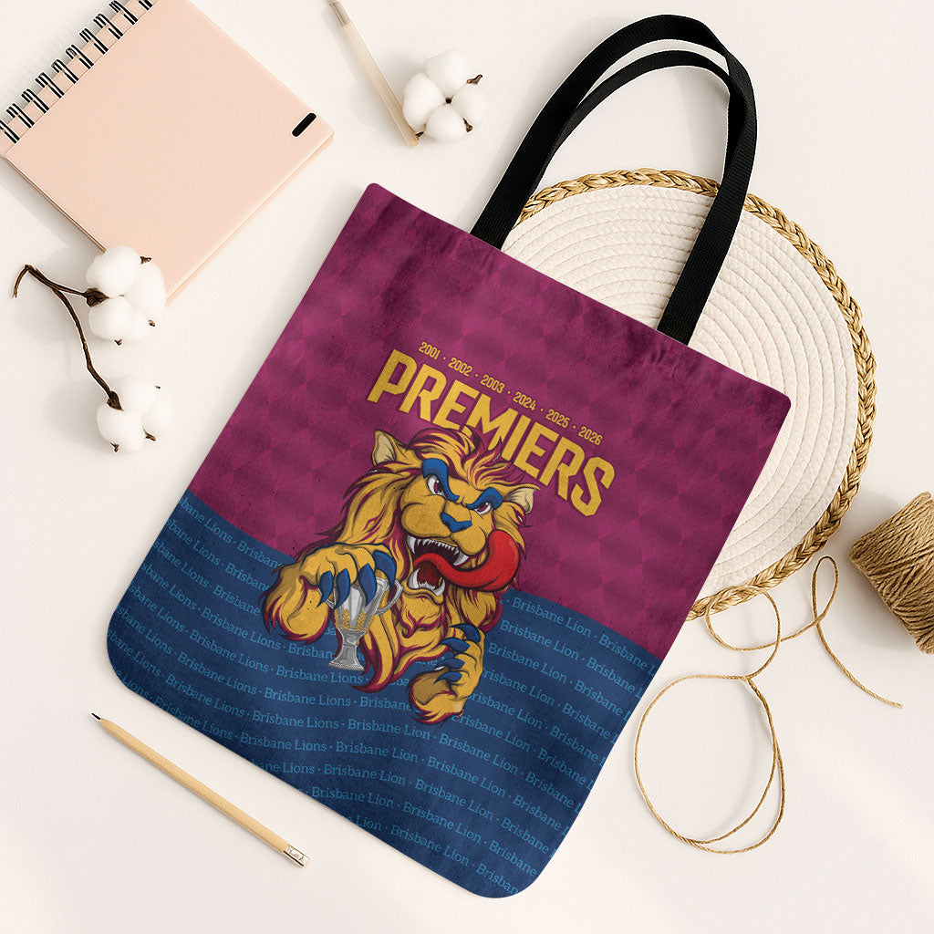 Brisbane Lions Back-to-Back Premiers Tote Bag