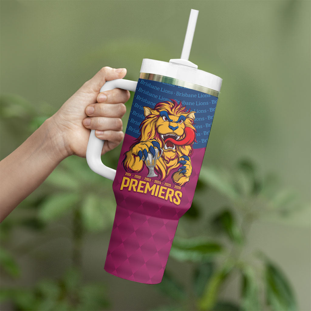 Brisbane Lions Back-to-Back Premiers Tumbler With Handle