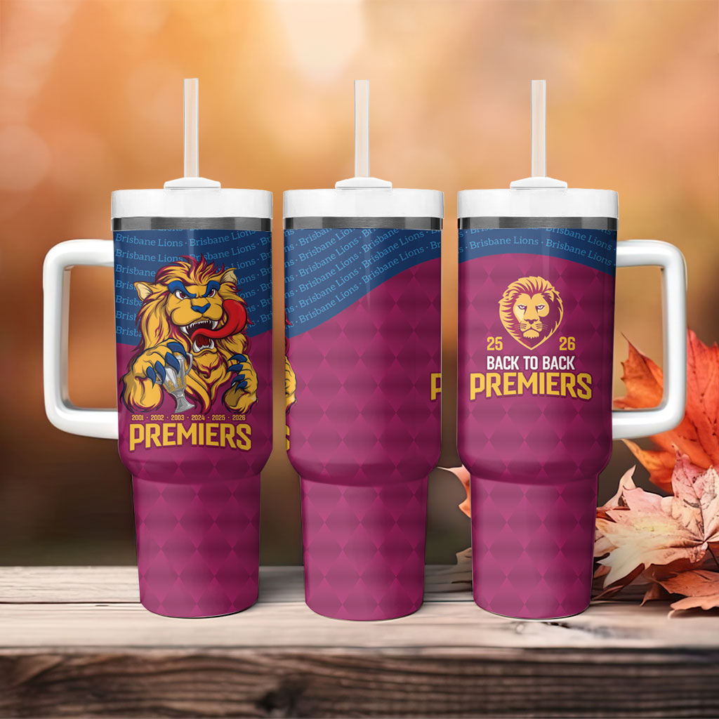 Brisbane Lions Back-to-Back Premiers Tumbler With Handle