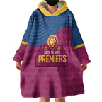 Brisbane Lions Back-to-Back Premiers Wearable Blanket Hoodie