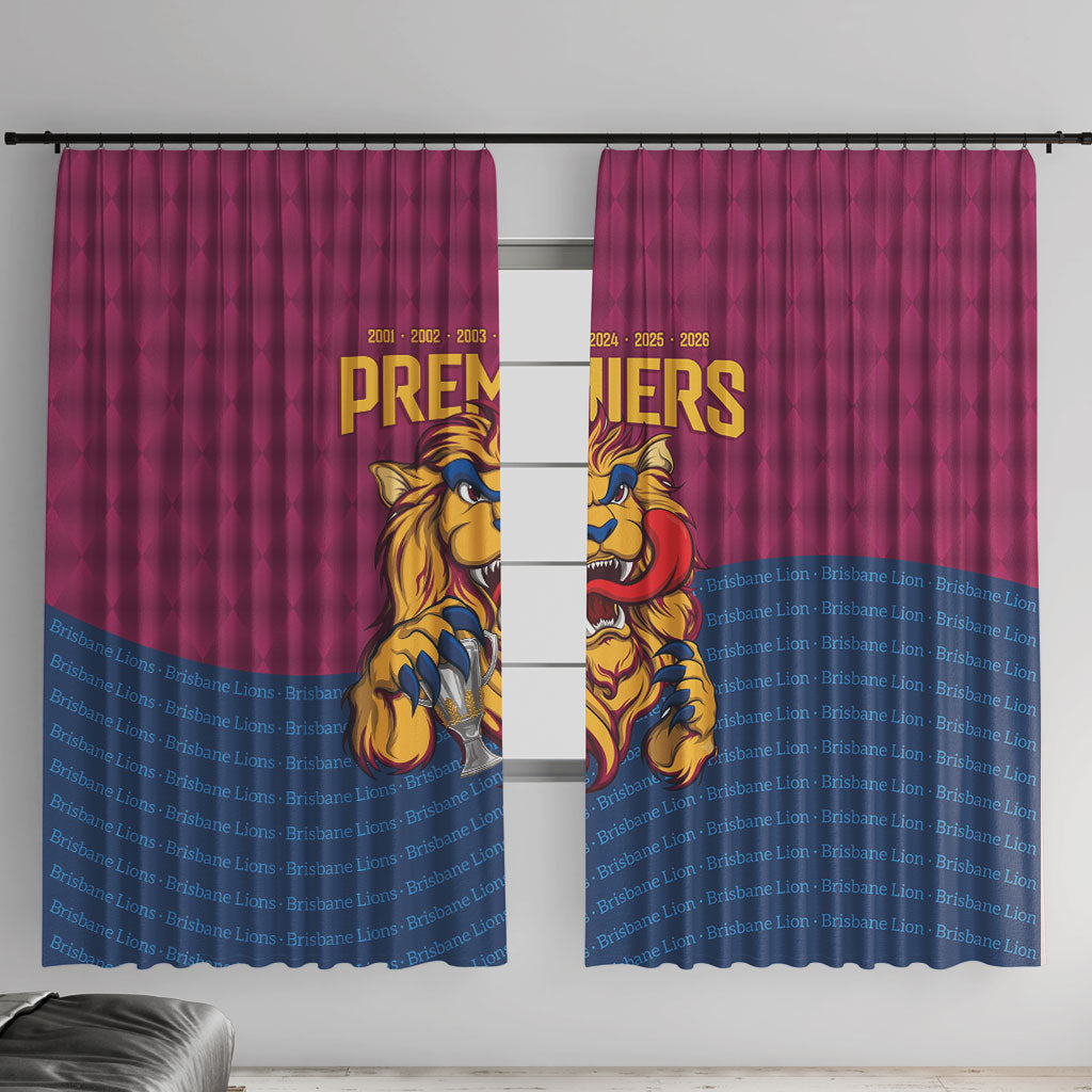 Brisbane Lions Back-to-Back Premiers Window Curtain