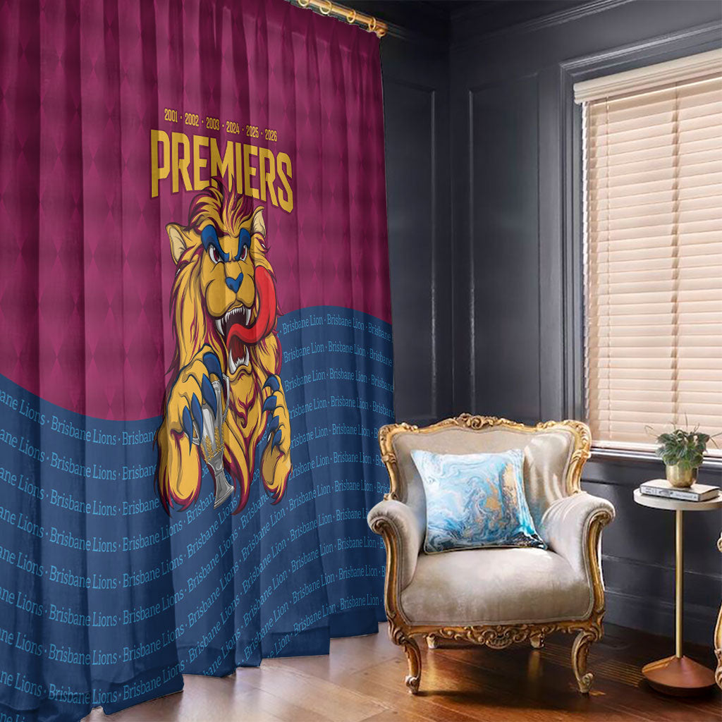Brisbane Lions Back-to-Back Premiers Window Curtain