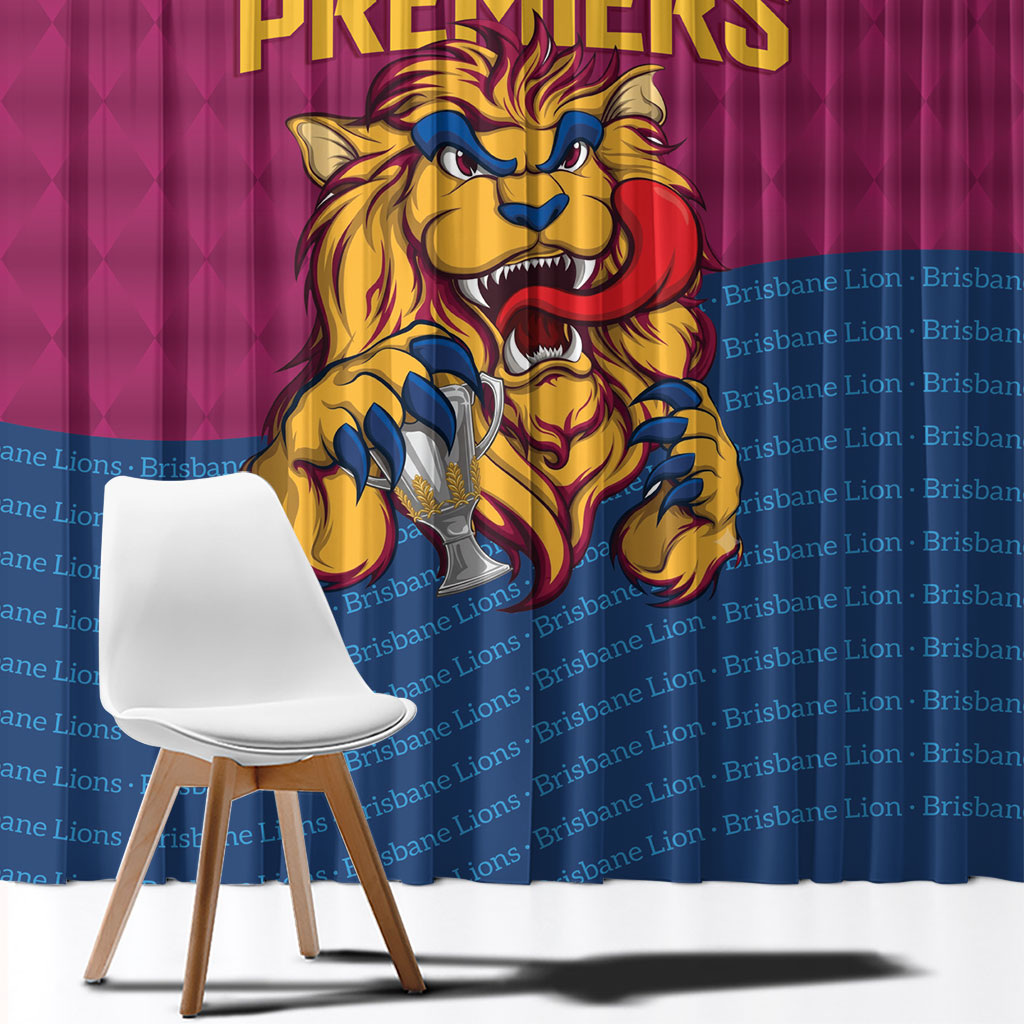 Brisbane Lions Back-to-Back Premiers Window Curtain