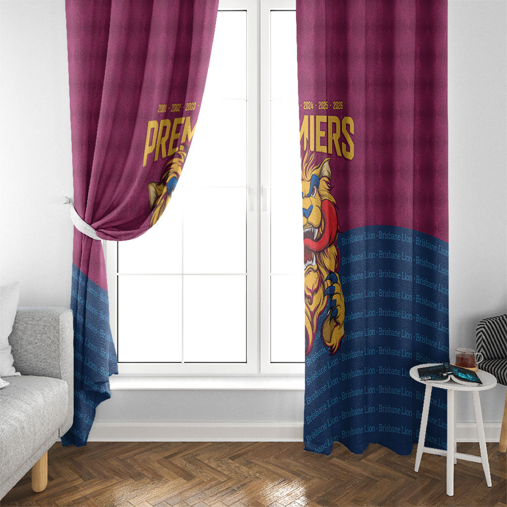 Brisbane Lions Back-to-Back Premiers Window Curtain