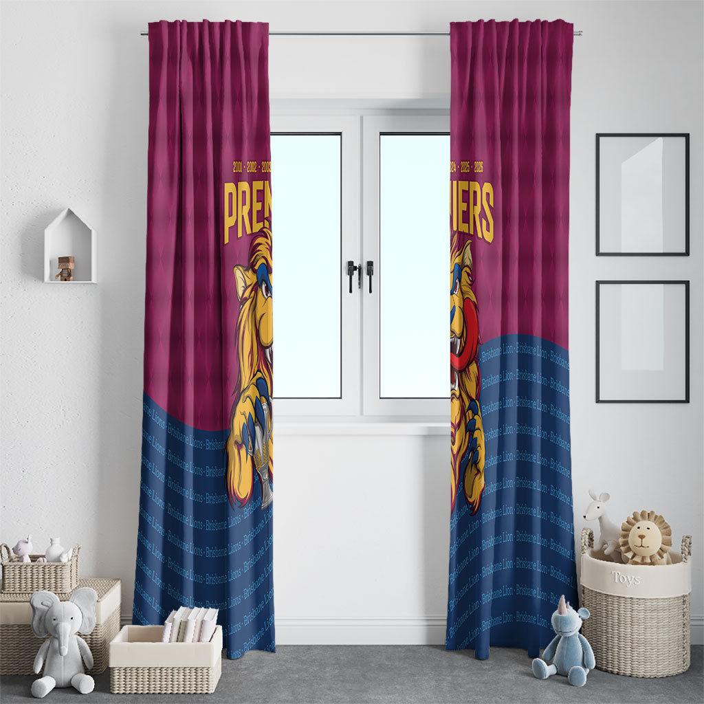 Brisbane Lions Back-to-Back Premiers Window Curtain
