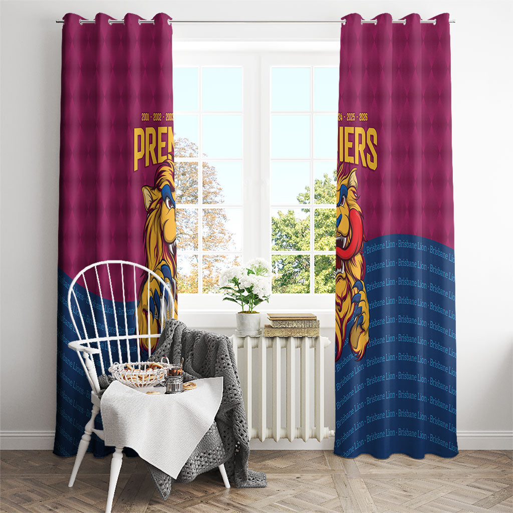 Brisbane Lions Back-to-Back Premiers Window Curtain
