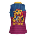 Brisbane Lions Back-to-Back Premiers Women Sleeveless Polo Shirt