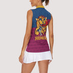 Brisbane Lions Back-to-Back Premiers Women Sleeveless Polo Shirt