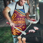 Brisbane Lions Championship Legacy Apron Six Premiership Years Aboriginal Dot Art