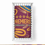 Brisbane Lions Championship Legacy Baby Bed Cover Six Premiership Years Aboriginal Dot Art