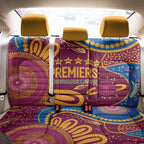 Brisbane Lions Championship Legacy Back Car Seat Cover Six Premiership Years Aboriginal Dot Art