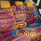 Brisbane Lions Championship Legacy Back Car Seat Cover Six Premiership Years Aboriginal Dot Art