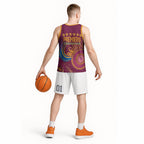Brisbane Lions Championship Legacy Basketball Jersey Six Premiership Years Aboriginal Dot Art