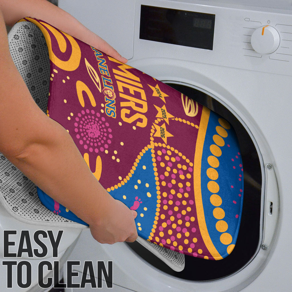 Brisbane Lions Championship Legacy Bathroom Set Six Premiership Years Aboriginal Dot Art
