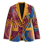 Brisbane Lions Championship Legacy Blazer Six Premiership Years Aboriginal Dot Art